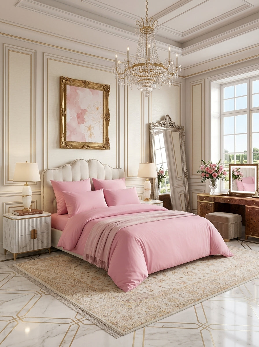 Plain Reversible Duvet Cover Set – Soft Bed Linen