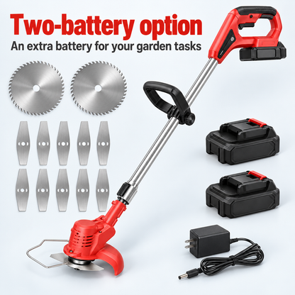 21V Cordless Grass Trimmer with Adjustable Cutting Head
