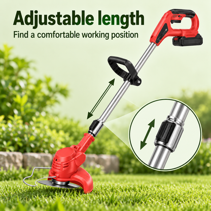 21V Cordless Grass Trimmer with Adjustable Cutting Head
