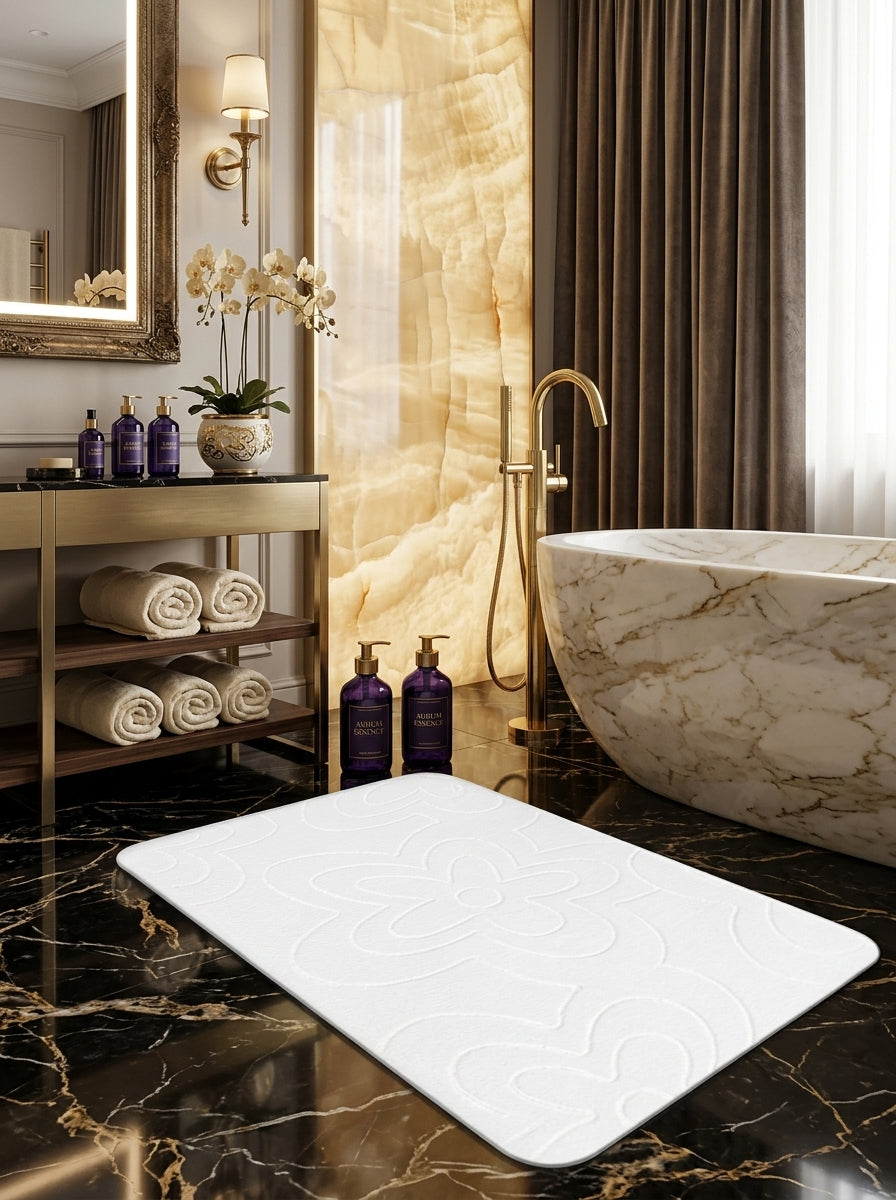 Soft Absorbent Bath Mat – Mat & Pedestal Options