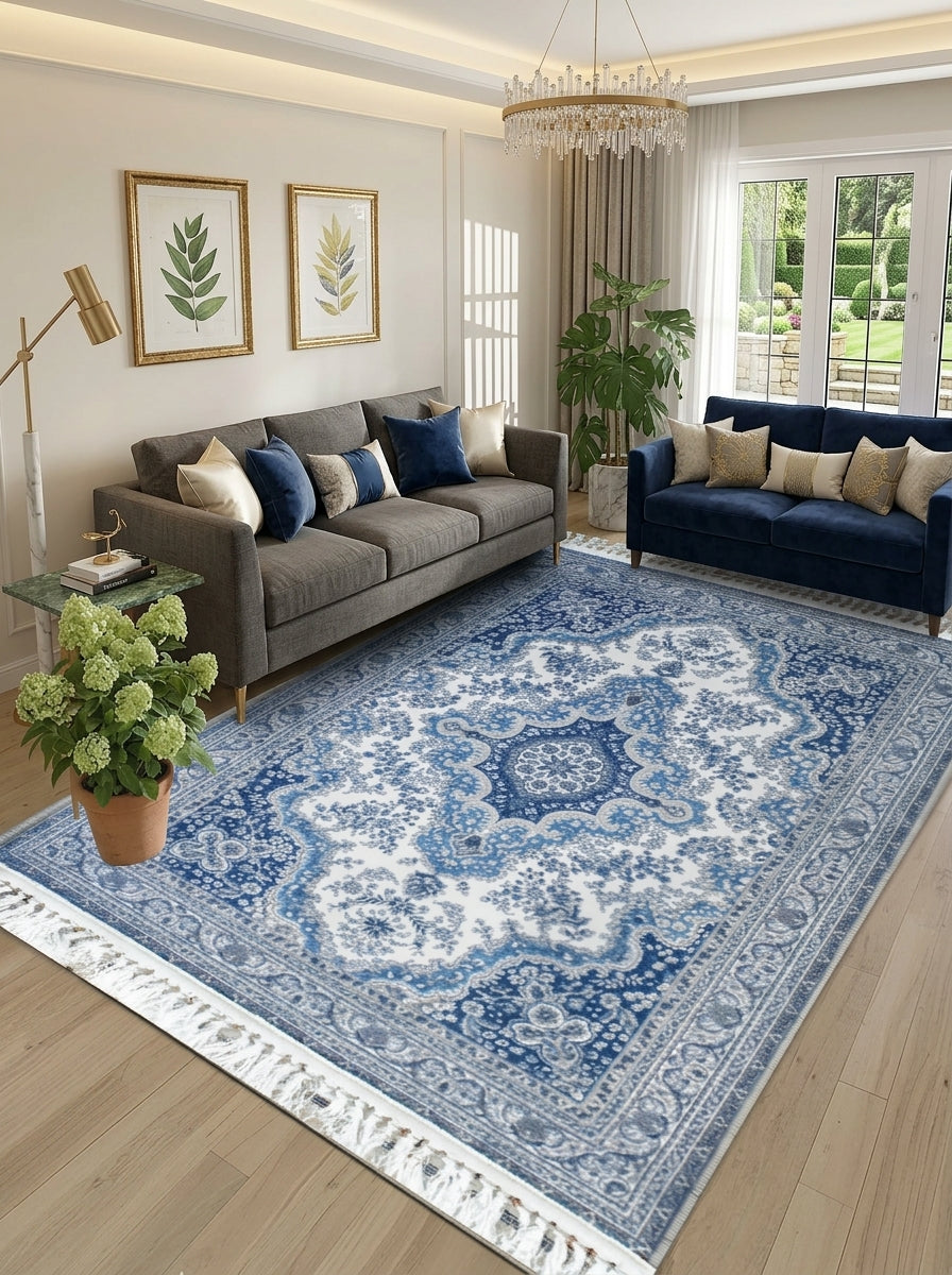 Traditional Living Room Rug – Classic Patterned Design