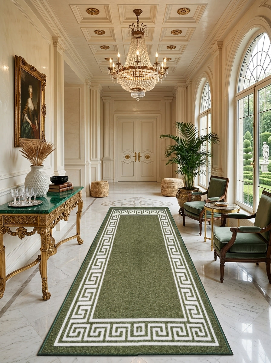 Greek Pattern Runner Rug – Hallway & Kitchen Mat