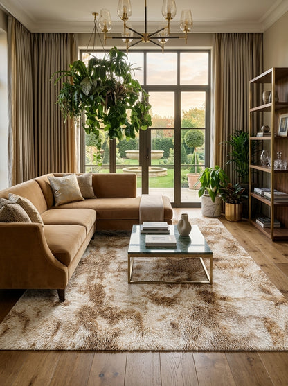 Thick Shaggy Rug – Soft, Fluffy Living Room Carpet