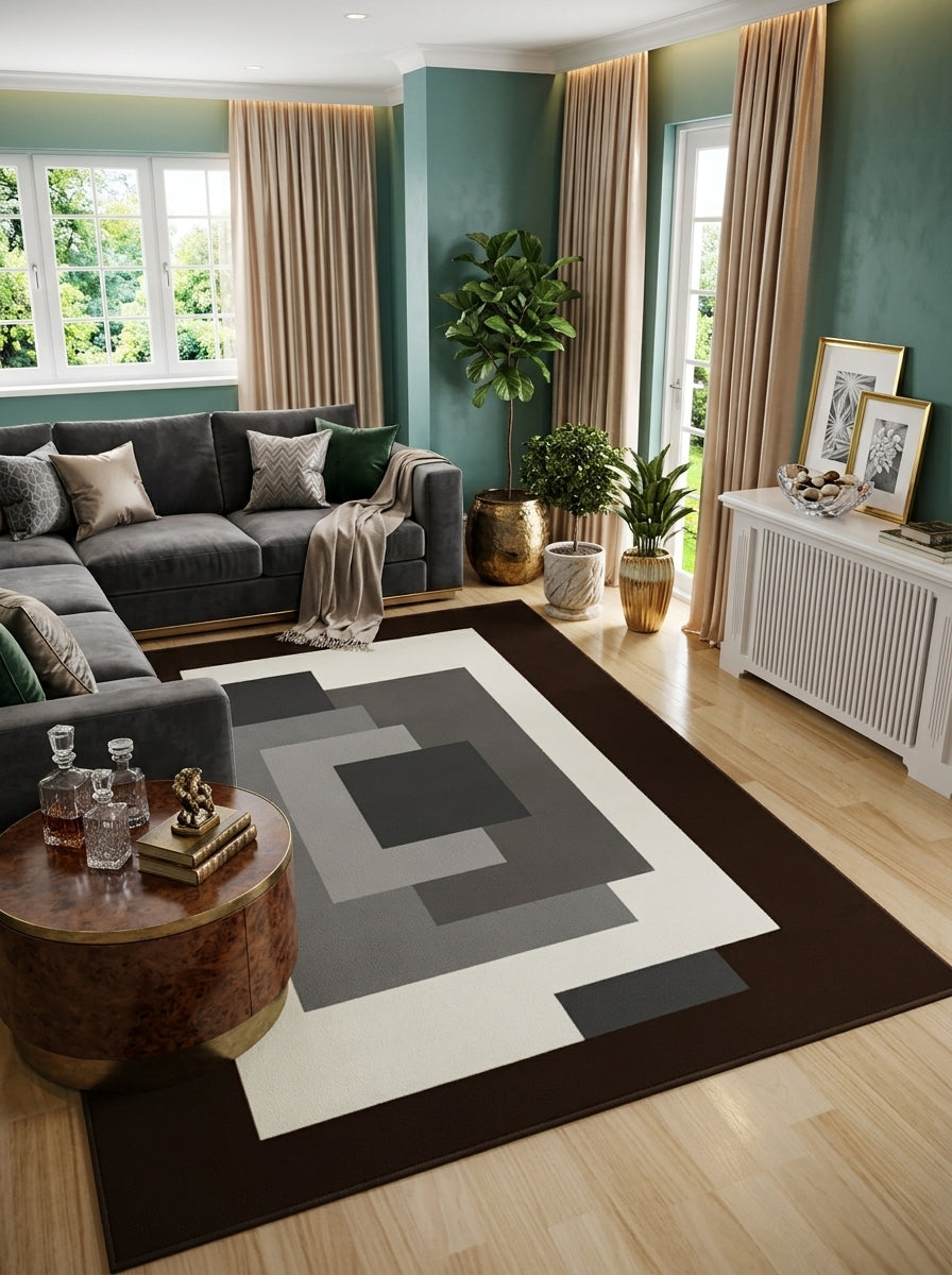 Illusion Geometric Runner Rug – Non-Slip Hall Mat