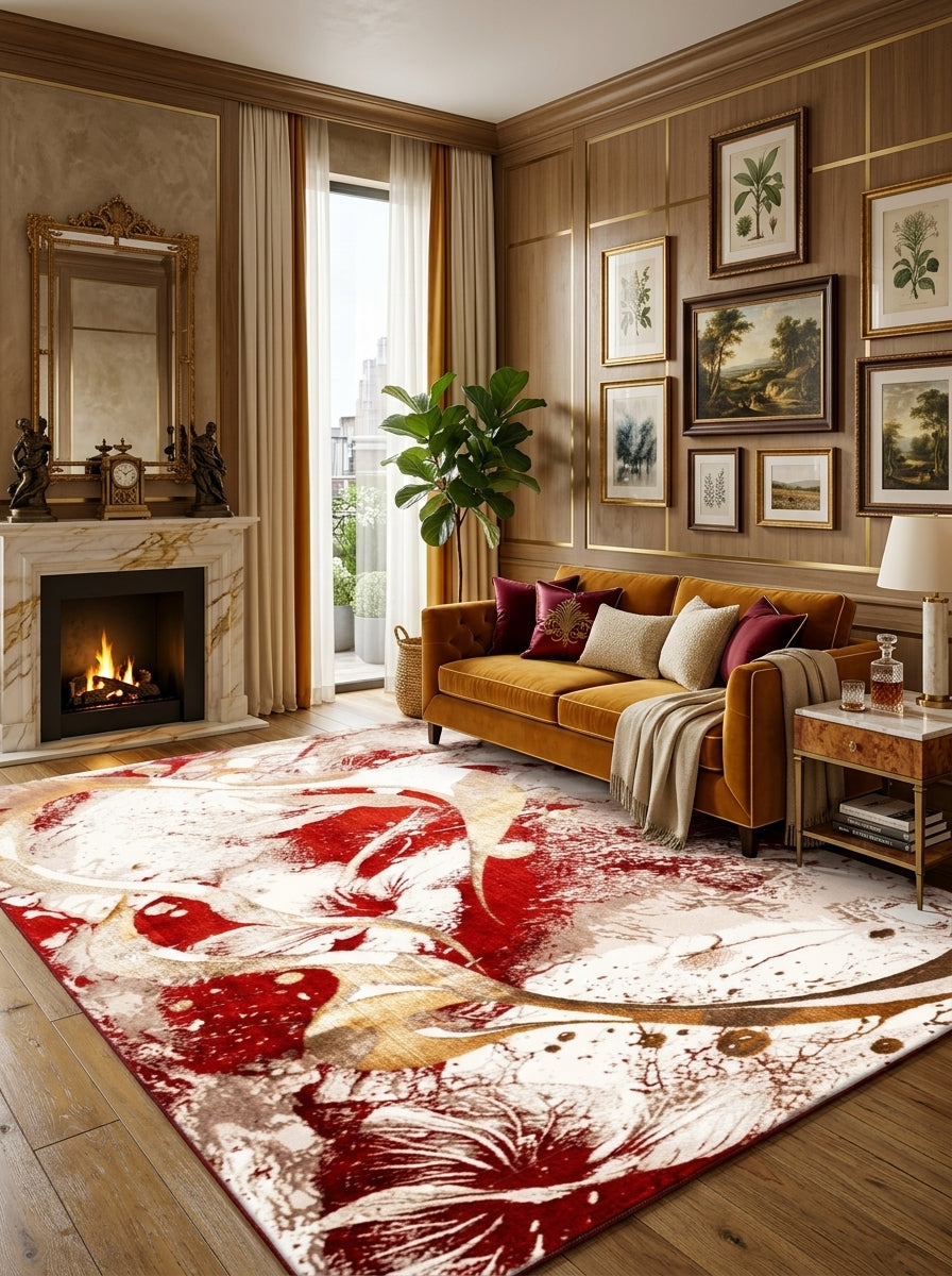Marble Luxe Area Rug – Modern Marble Pattern