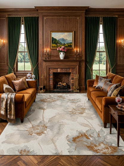 Andalusia Patterned Area Rug – Green & Beige
