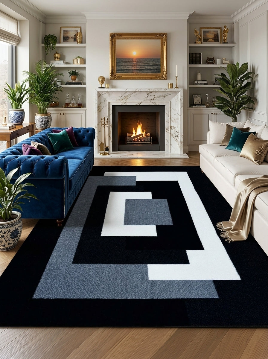 Illusion Geometric Runner Rug – Non-Slip Hall Mat