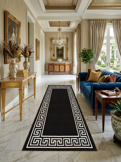 Greek Pattern Runner Rug – Hallway & Kitchen Mat