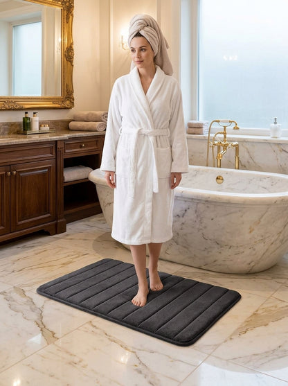 Absorbent Non-Slip Bath Mat & Pedestal Mat Set