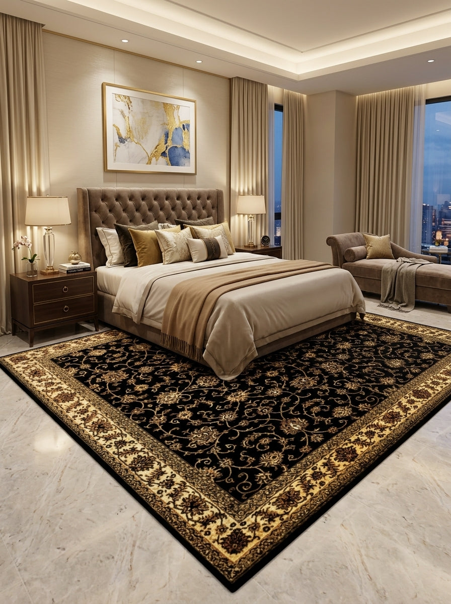 Large Traditional Bedroom Rug – Classic Area Carpet
