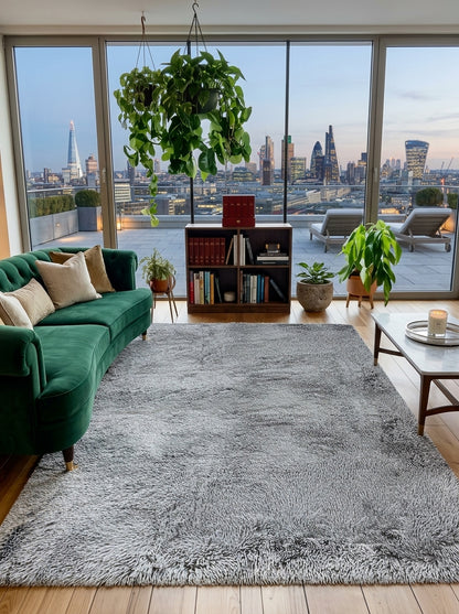 Thick Shaggy Rug – Soft, Fluffy Living Room Carpet