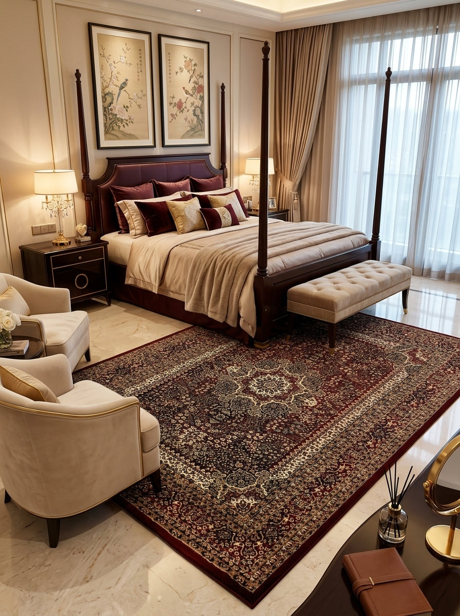 Large Traditional Bedroom Rug – Classic Area Carpet