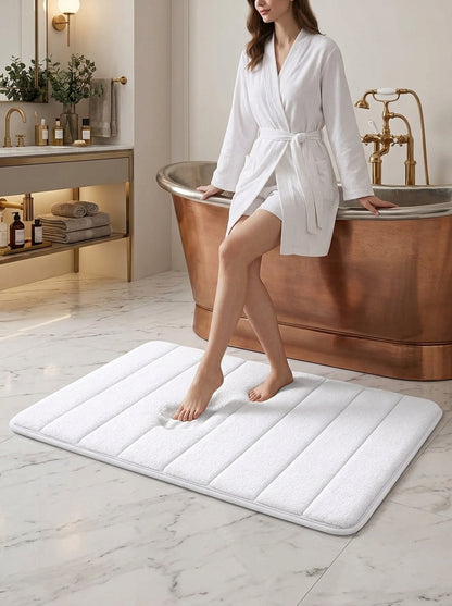 Absorbent Non-Slip Bath Mat & Pedestal Mat Set
