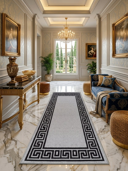Greek Pattern Runner Rug – Hallway & Kitchen Mat