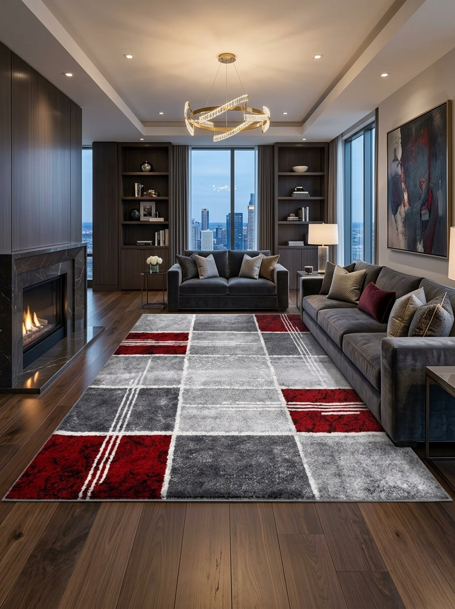 Large Modern Rug – Living Room & Bedroom Carpet