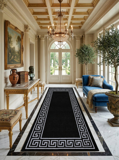 Greek Pattern Runner Rug – Hallway & Kitchen Mat