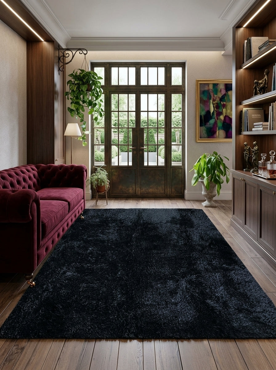 Thick Shaggy Rug – Soft, Fluffy Living Room Carpet