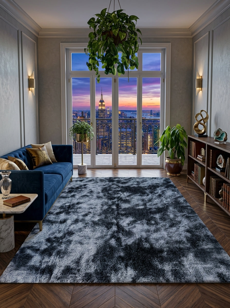 Thick Shaggy Rug – Soft, Fluffy Living Room Carpet