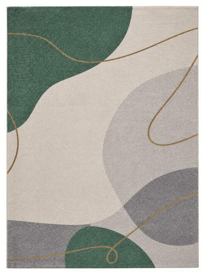 Andalusia Patterned Area Rug – Green & Beige