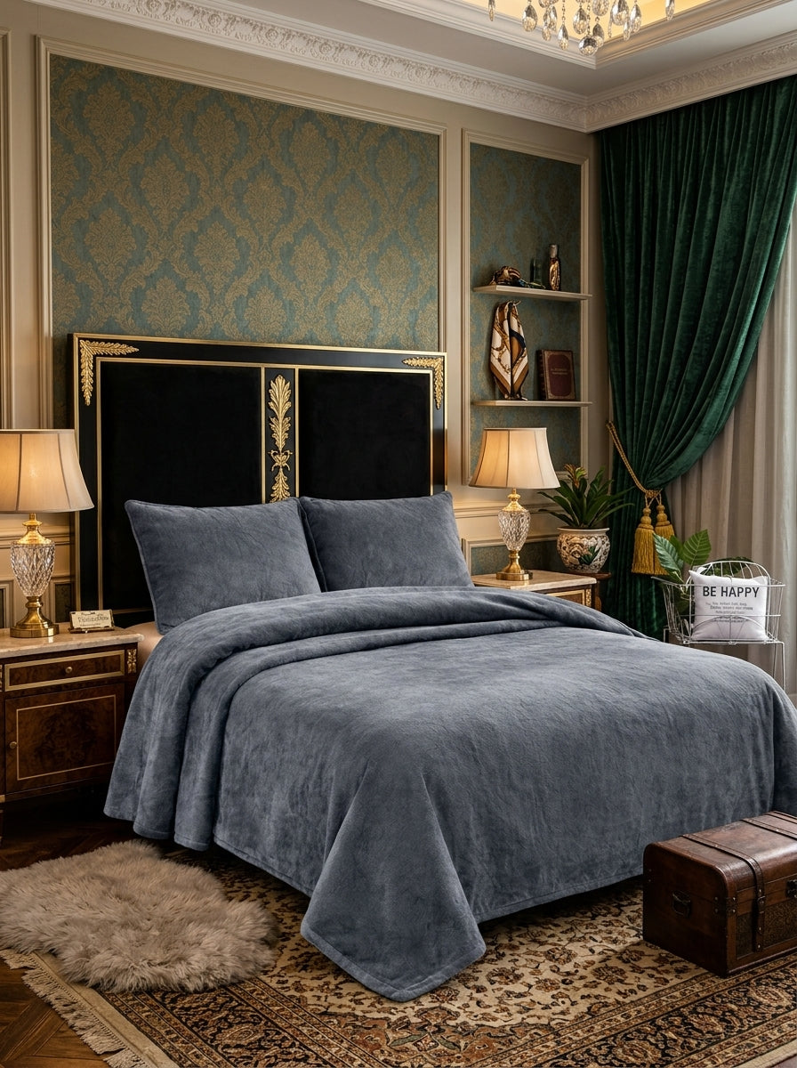 Soft Velvet Duvet Cover Set – 3 Piece Bedding