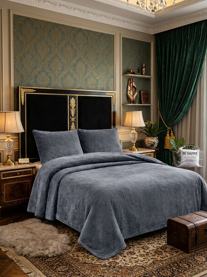 Soft Velvet Duvet Cover Set – 3 Piece Bedding