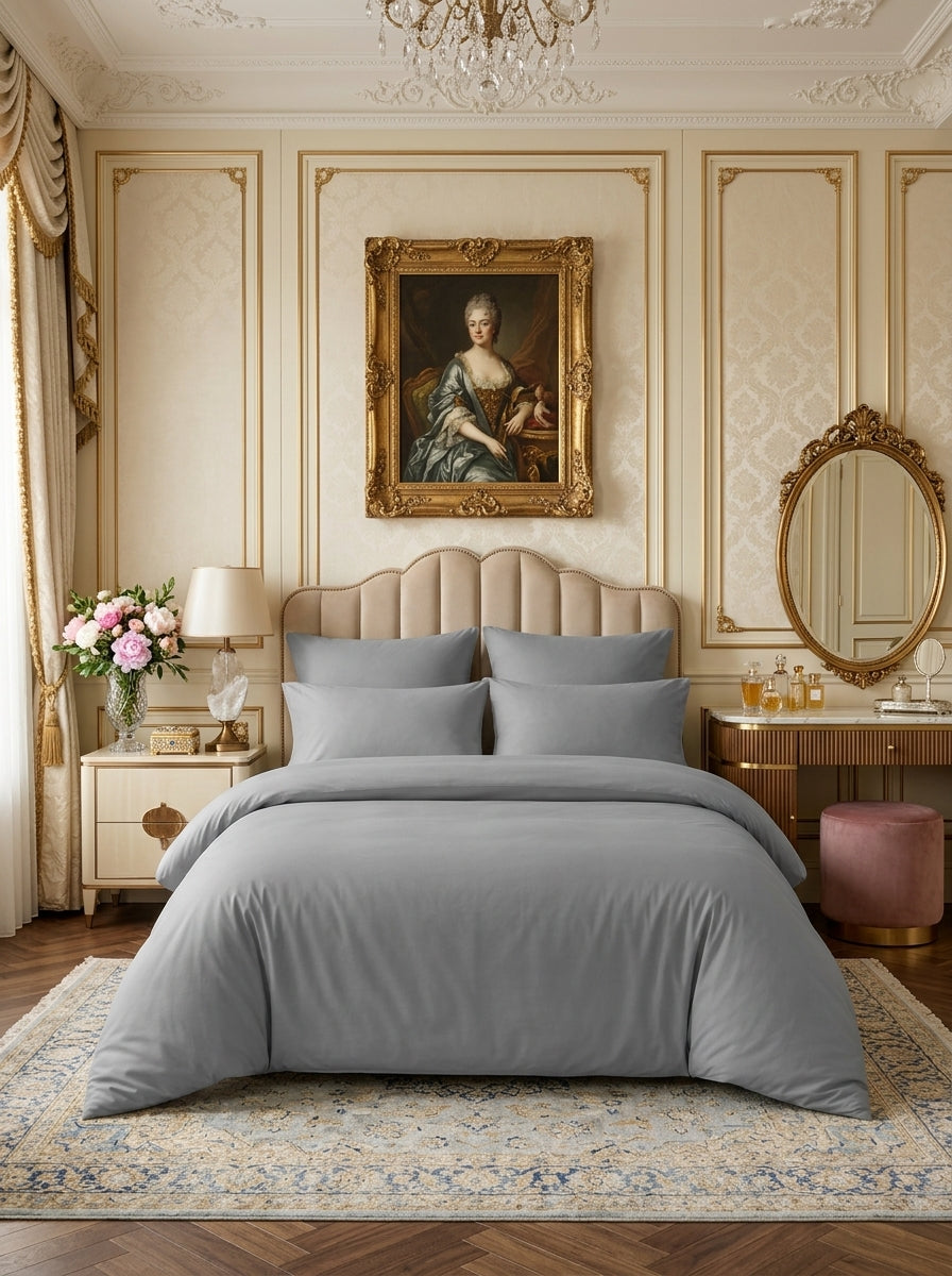 Plain Reversible Duvet Cover Set – Soft Bed Linen