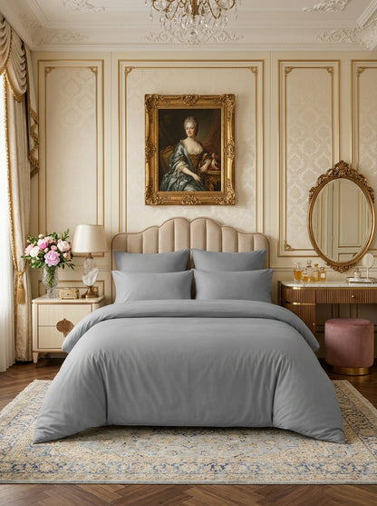 Plain Reversible Duvet Cover Set – Soft Bed Linen