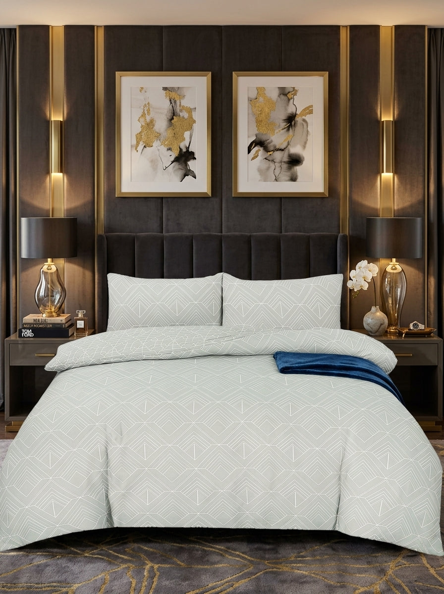 Printed Reversible Duvet Cover Set – Bedroom Bedding