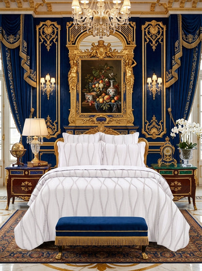 Luxury Quilted Bedspread Set – Decorative Bed Throw