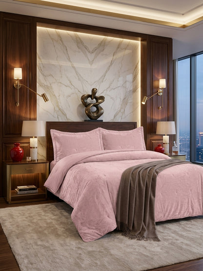 Velvet Embossed Bedspread Throw – Soft Bedroom Cover