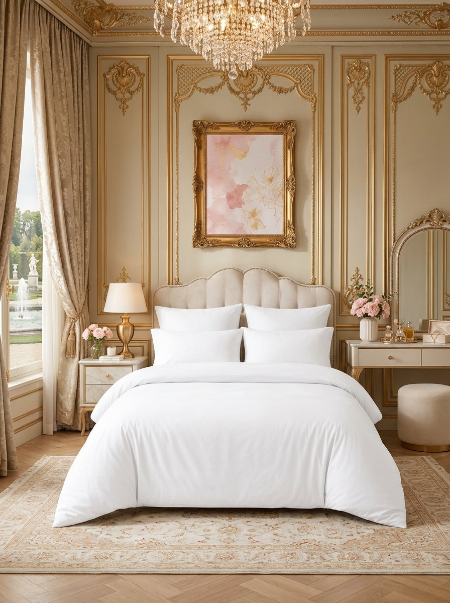 Plain Reversible Duvet Cover Set – Soft Bed Linen