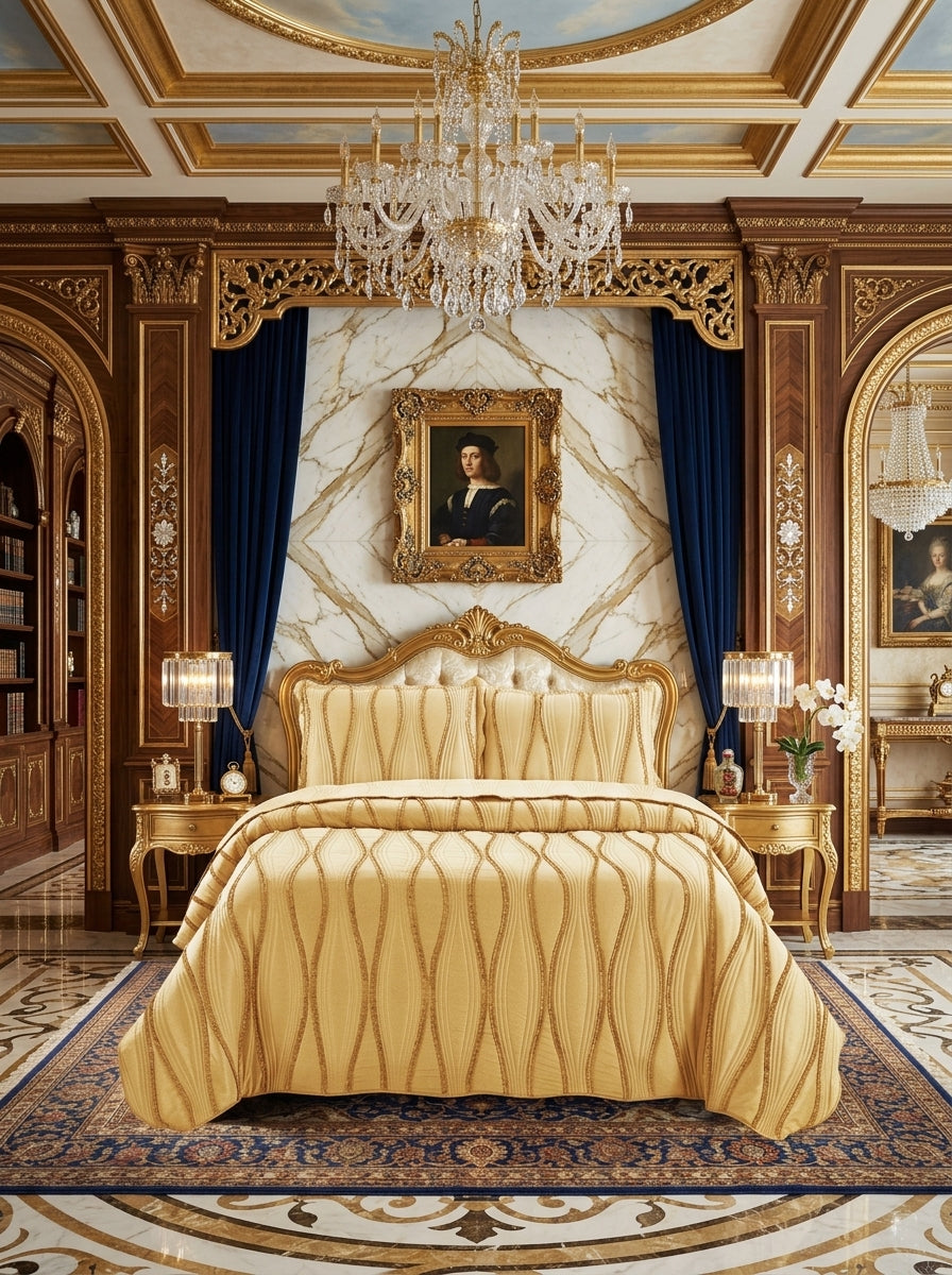 Luxury Quilted Bedspread Set – Decorative Bed Throw