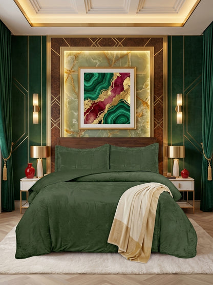 Velvet Embossed Bedspread Throw – Soft Bedroom Cover