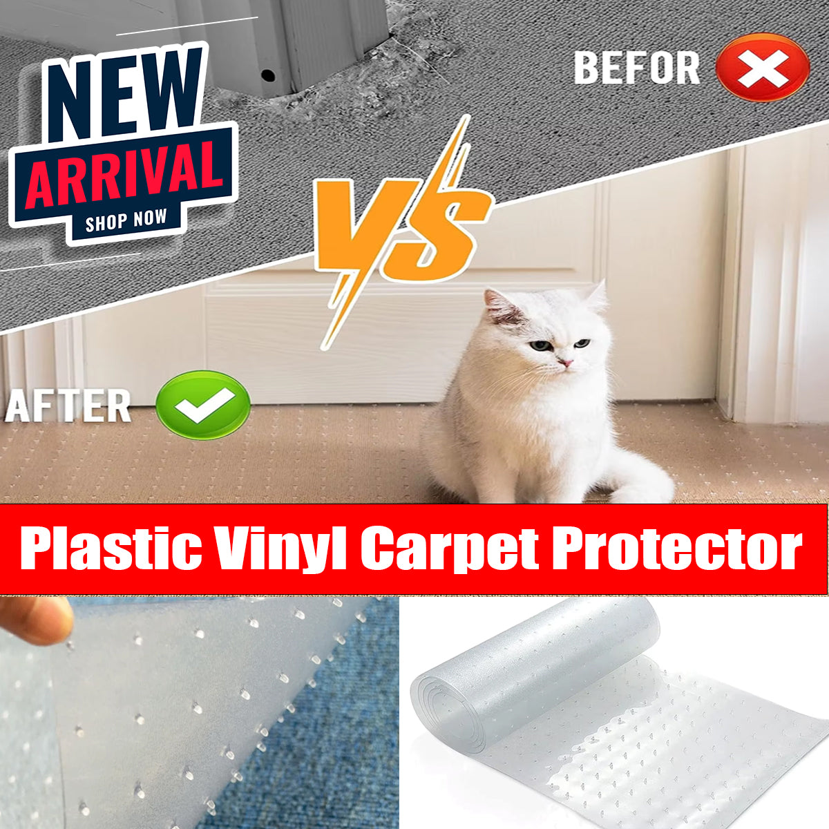 Clear Carpet Protector Roll – Transparent Floor Mat