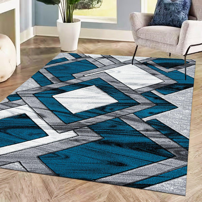 Dazzling Abstract Rug – Modern Living Room Style