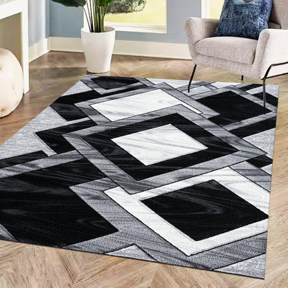 Dazzling Abstract Rug – Modern Living Room Style