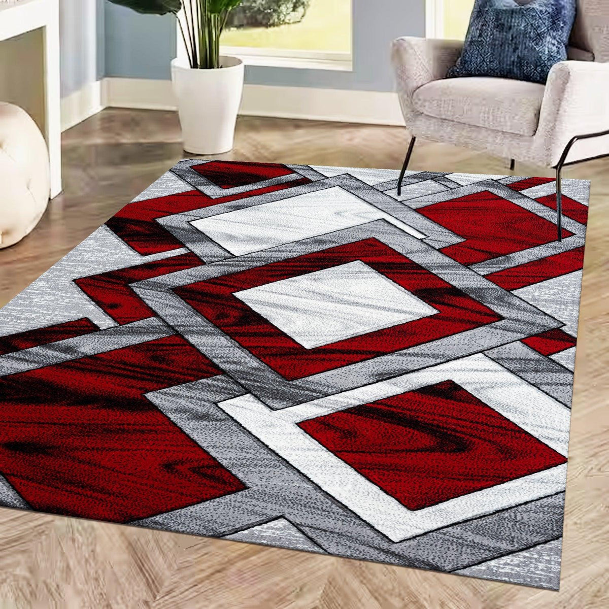 Dazzling Abstract Rug – Modern Living Room Style