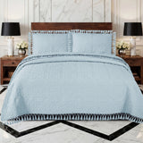 Embossed Quilted Bedspread Set – Pillow Shams Included
