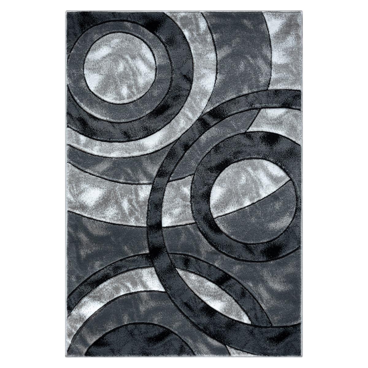 Retro Abstract Rug – Contemporary Living Room Carpet