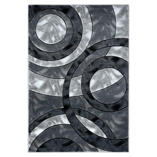 Retro Abstract Rug – Contemporary Living Room Carpet
