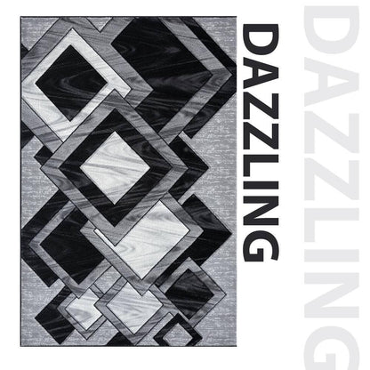 Dazzling Abstract Rug – Modern Living Room Style