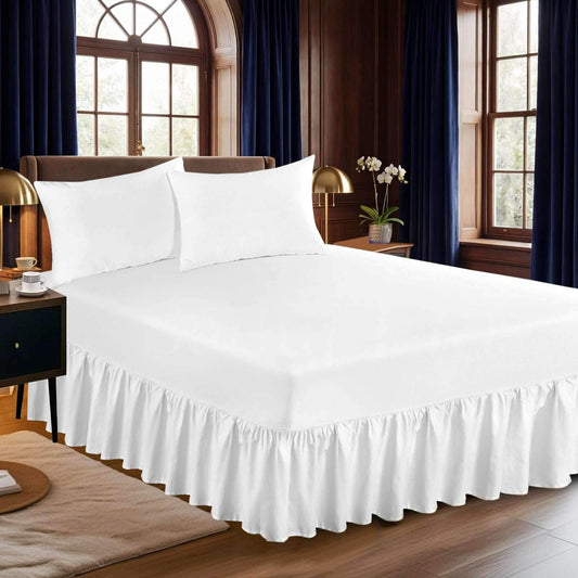 Extra Deep Fitted Valance Sheet – Soft, Elasticated Fit