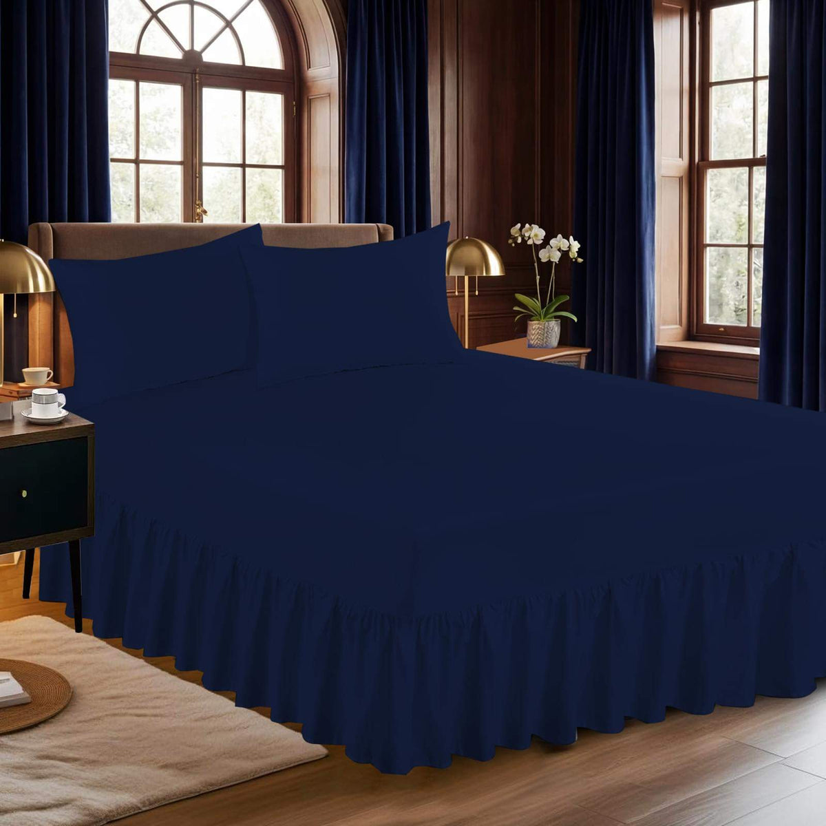 Extra Deep Fitted Valance Sheet – Soft, Elasticated Fit