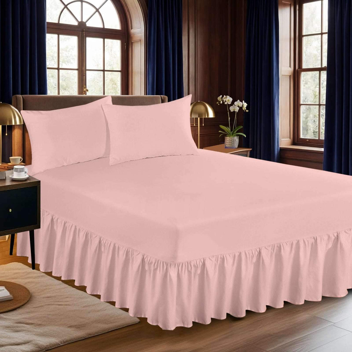 Extra Deep Fitted Valance Sheet – Soft, Elasticated Fit