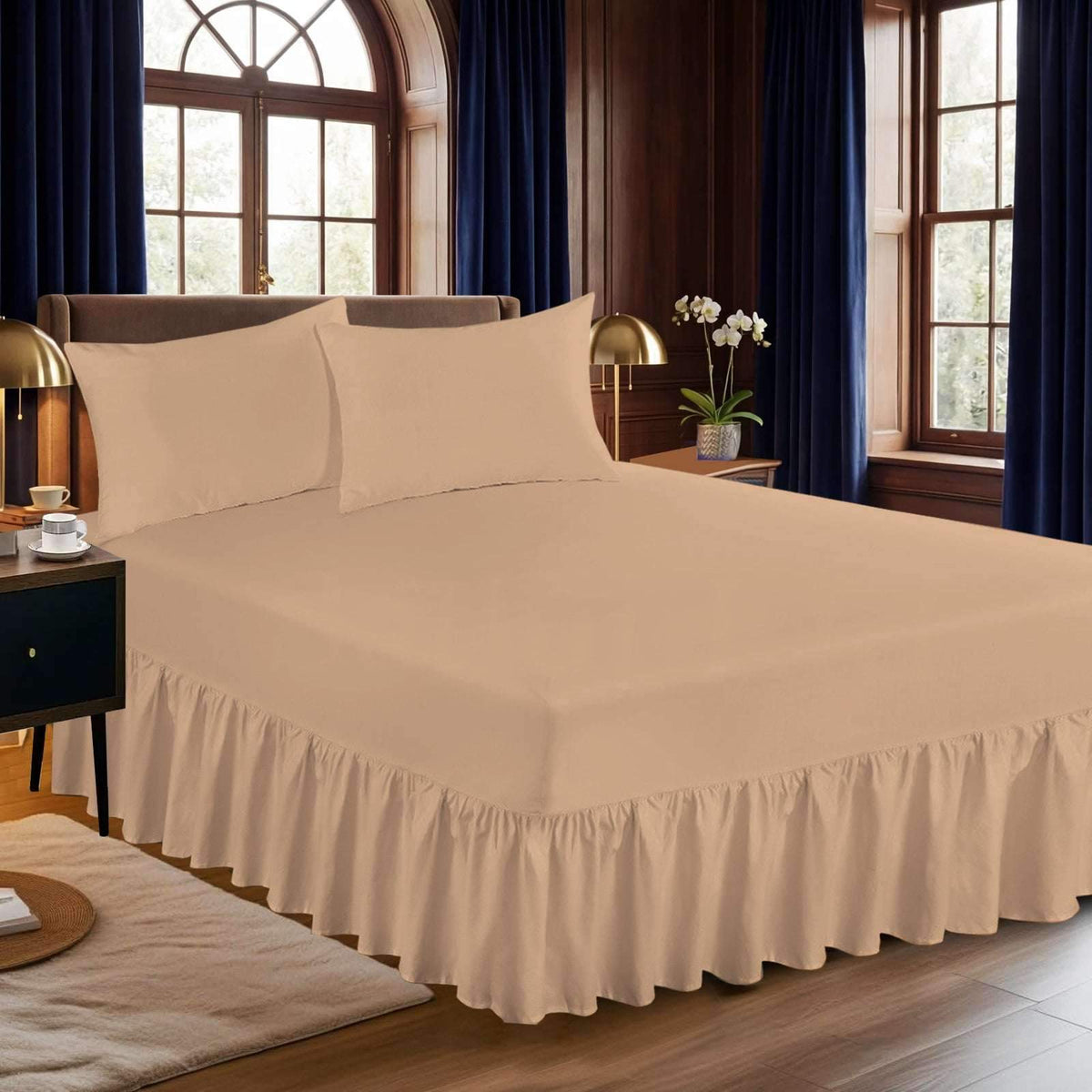 Extra Deep Fitted Valance Sheet – Soft, Elasticated Fit