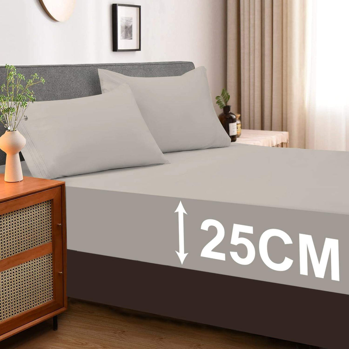 25cm Deep Fitted Sheet – Soft Easy-Care Polycotton