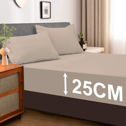 25cm Deep Fitted Sheet – Soft Easy-Care Polycotton