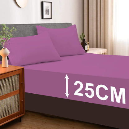 25cm Deep Fitted Sheet – Soft Easy-Care Polycotton