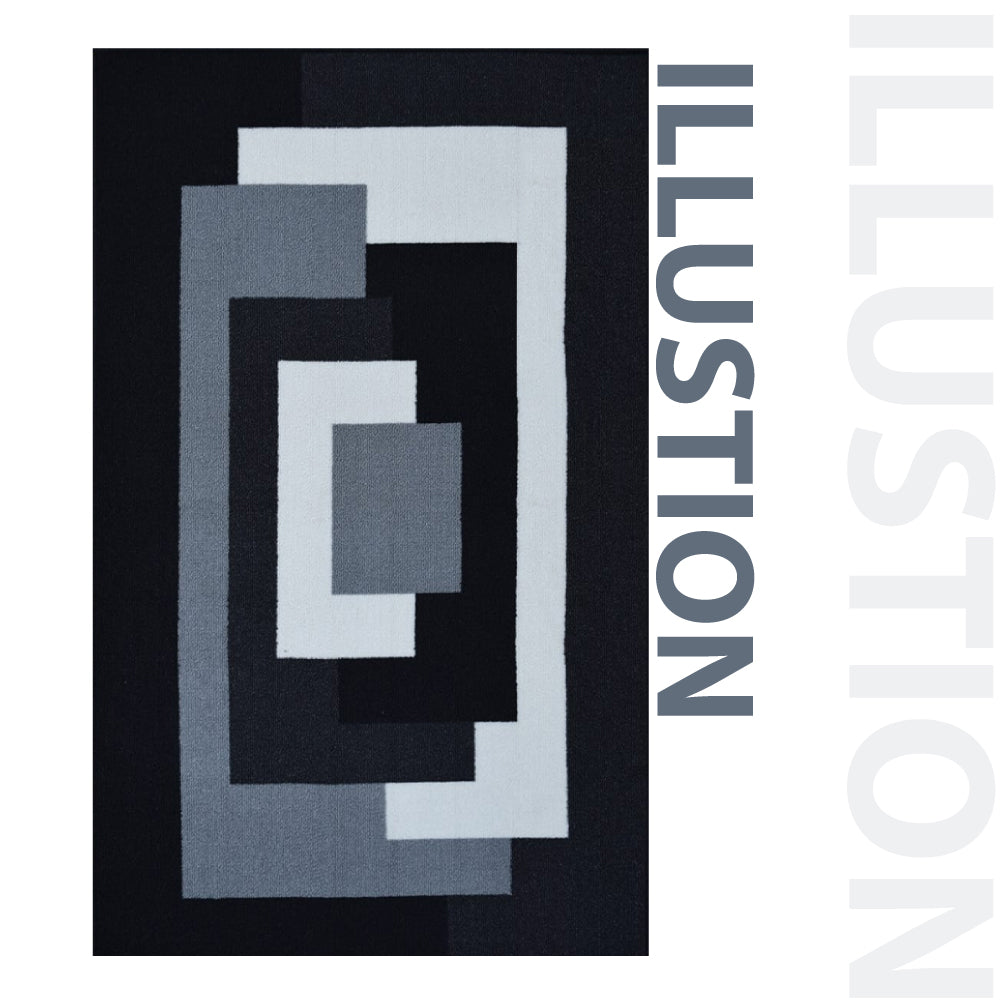Illusion Geometric Runner Rug – Non-Slip Hall Mat