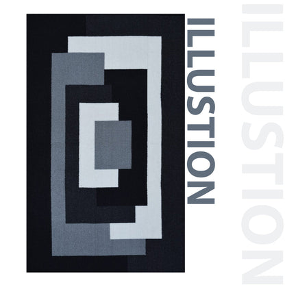 Illusion Geometric Runner Rug – Non-Slip Hall Mat